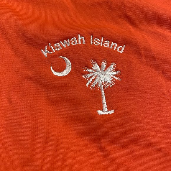 Adidas Golf Polo Orange Performance Kiawah Island Large L - Picture 3 of 6
